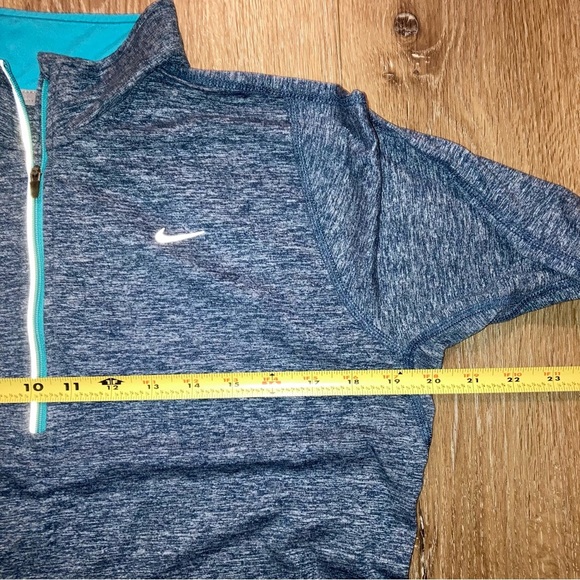 Nike Women's Running Dri-Fit Quarter Zip Pullover Granite Blue | Size Large - Picture 7 of 11